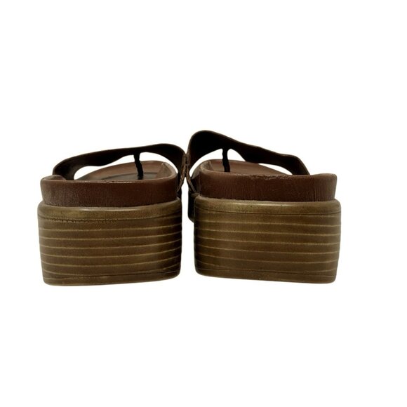 Donald Pliner Womens Fiji Platform Slide Sandals Brown Metallic gold size 8 - Picture 10 of 13